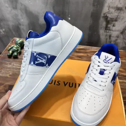 View 3 of LOUIS VUITTON RIVOLI LOW-TOP SNEAKERS IN WHITE AND BLUE – LSVT370