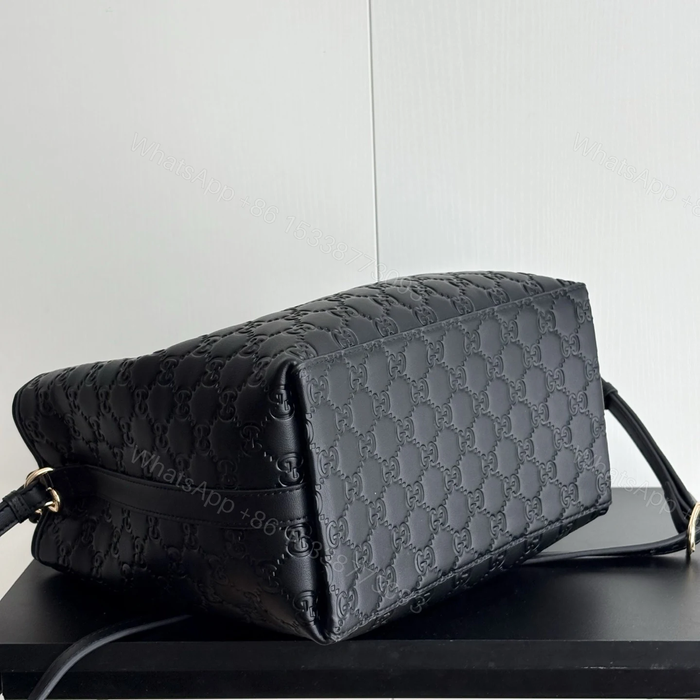 View 6 of Gucci GG Emblem Small Bucket Bag Black 25Cm
