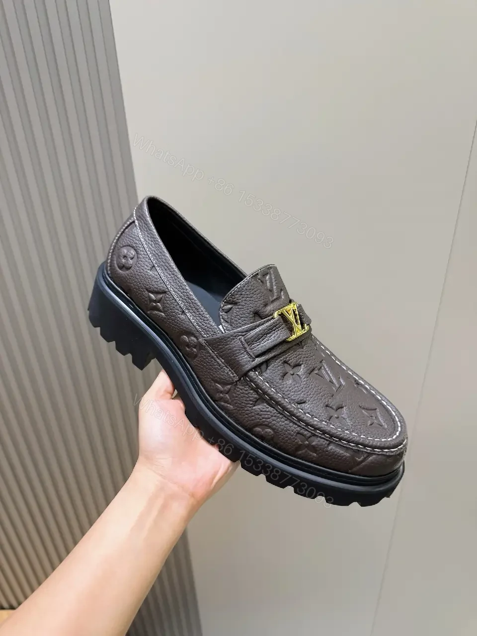 View 8 of Monogram Leather Loafers: Structured Comfort & Luxury Asset