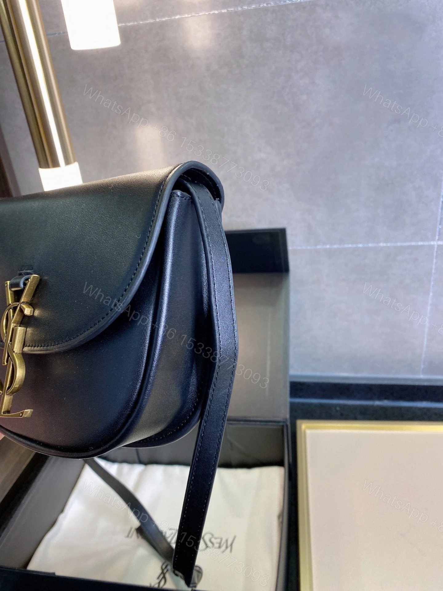 View 3 of Saint Laurent Women’s Kaia Small Satchel In Smooth