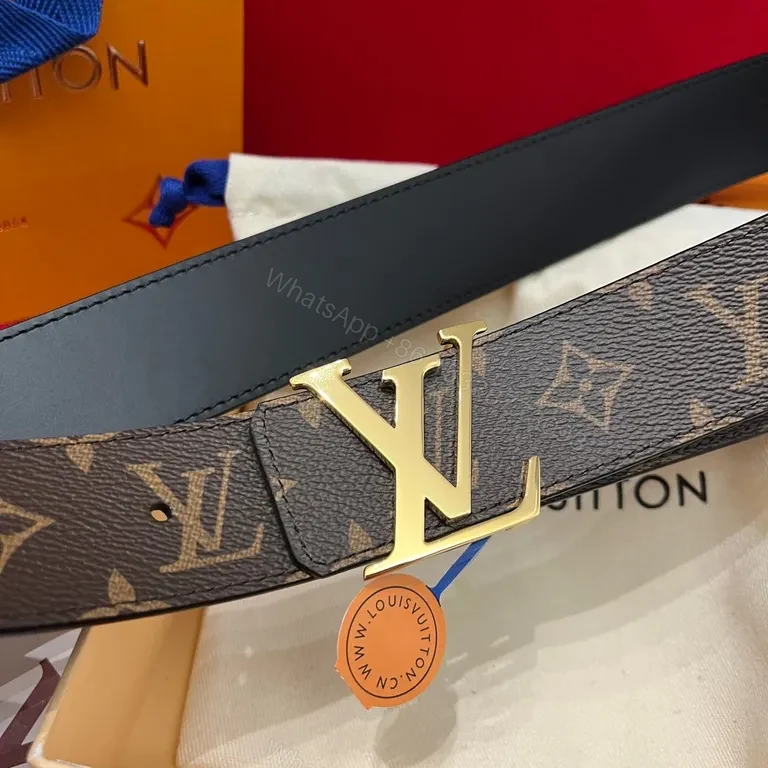 View 8 of Monogram LV Belt: Matte Buckle, Premium Leather Edge