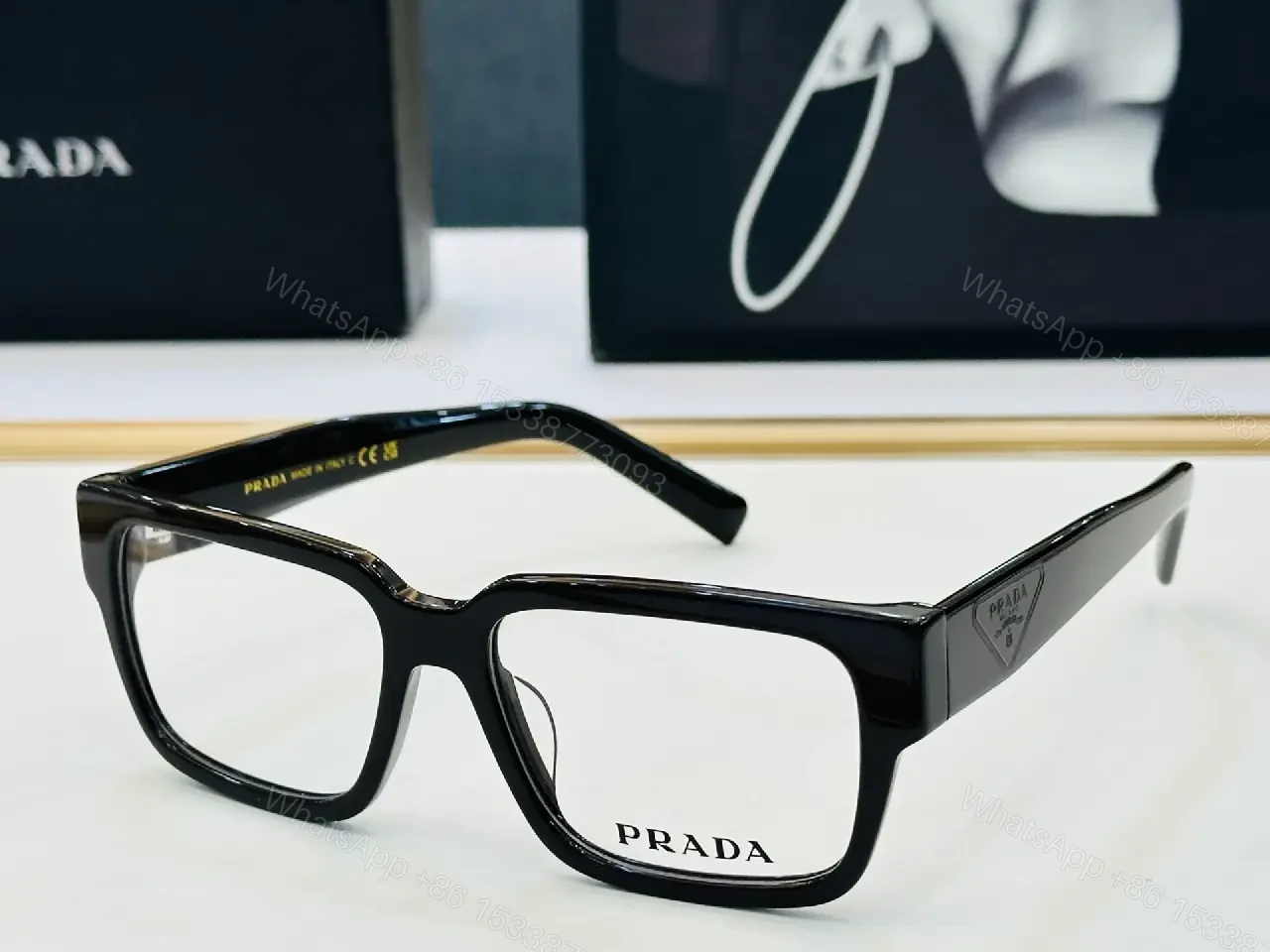 View 8 of Bold Frame Black Acetate Minimalist Luxury Eyewear