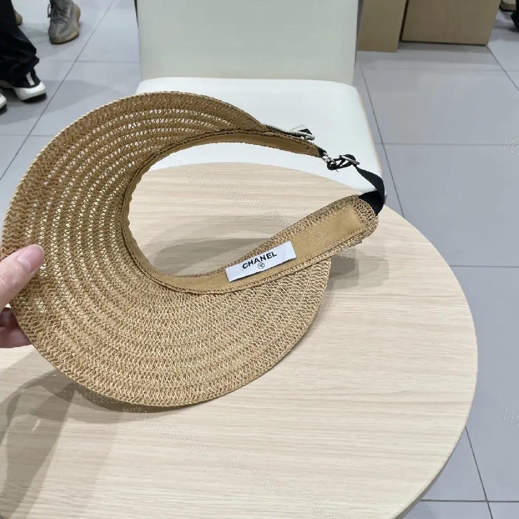View 6 of Straw Visor + Straw Crown + Resort-Chic + Designer Band + Visor