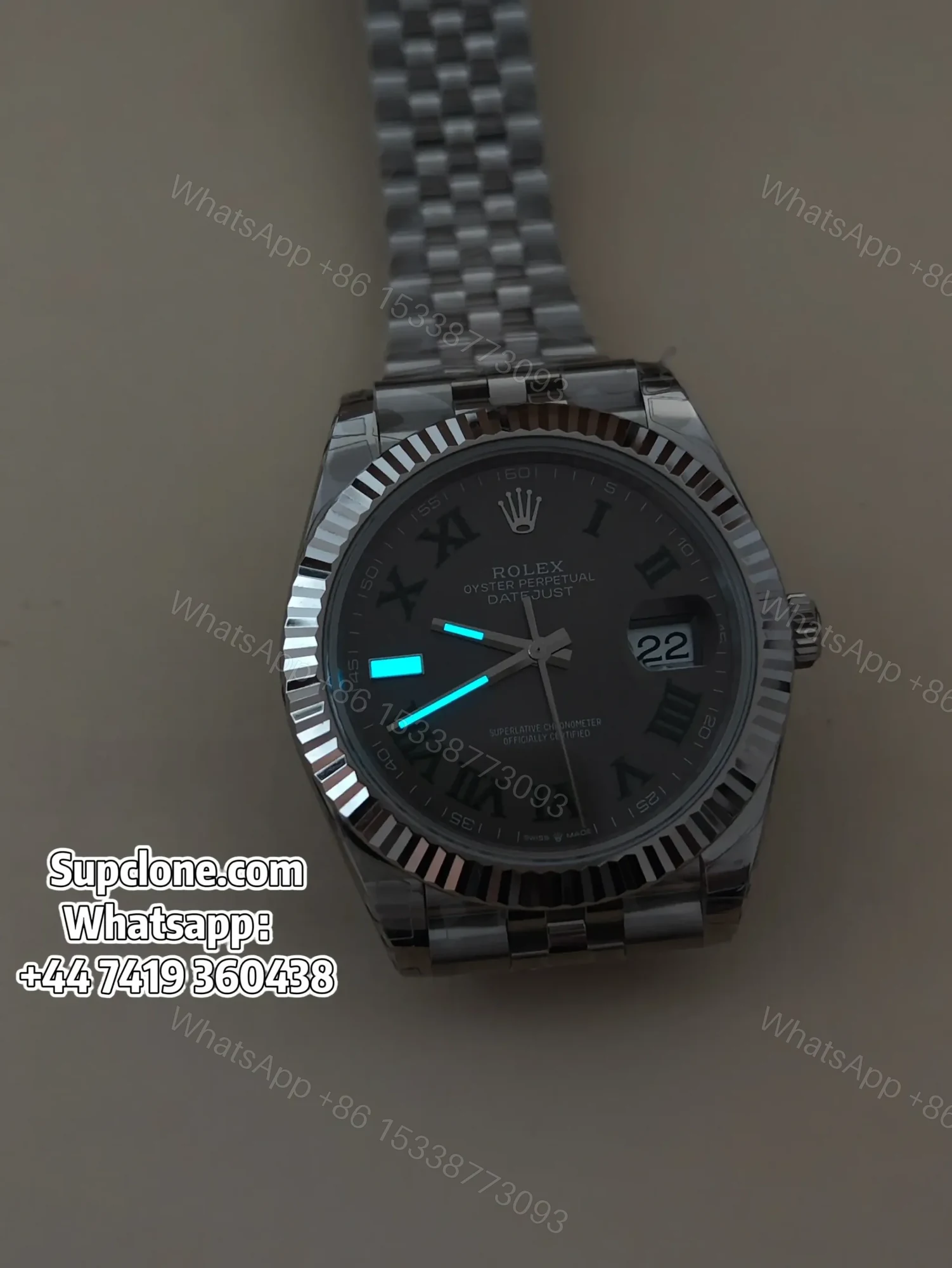 View 6 of Rolex Datejust M126334 Super Clone – Wimbledon Grey Dial 41mm