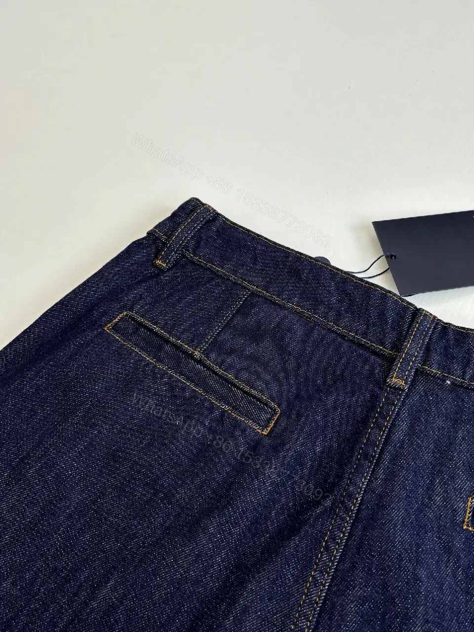 View 11 of Blue Denim Shorts Classic Style Louis Vuitton Logo Casual Wear Short