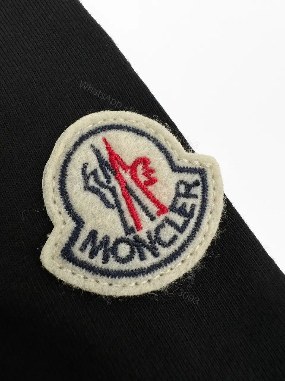 View 2 of Black Cotton T-shirt Moncler Logo Tee