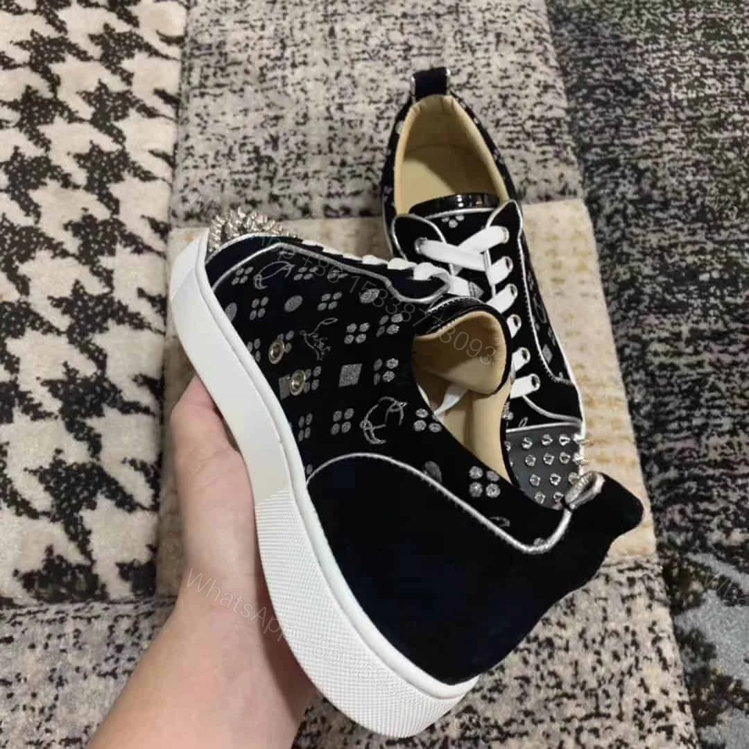 View 5 of CHRISTIAN LOUBOUTIN LOUIS JUNIOR SPIKES ORLATO MEN’S FLAT – CL67