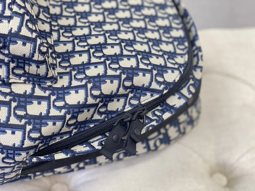 View 2 of Navy Dior Monogram Backpack: Luxe Everyday Carry