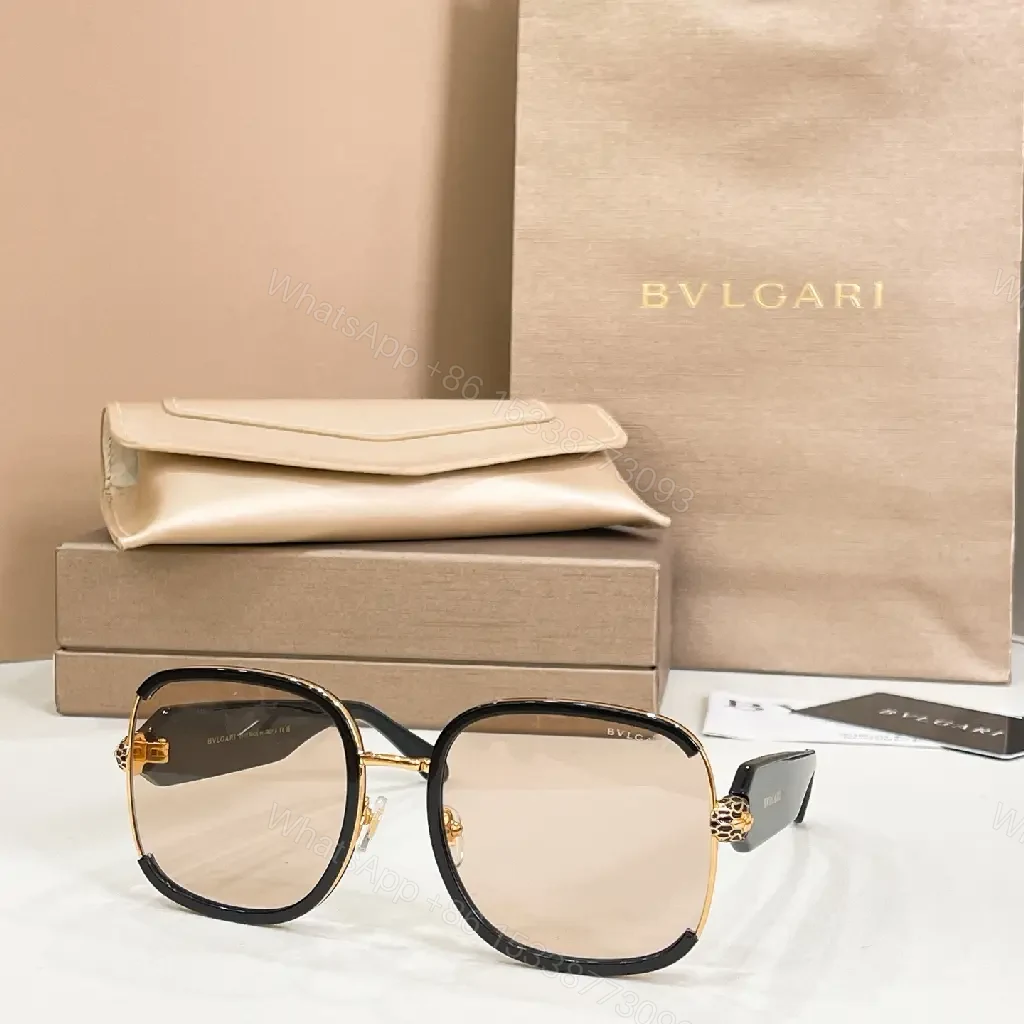 View 7 of Pink Oversized Sunglasses • Pale Pink Frame • Aviator-Style Square Lenses • Gradient Brown Lenses • BVLGARI Details