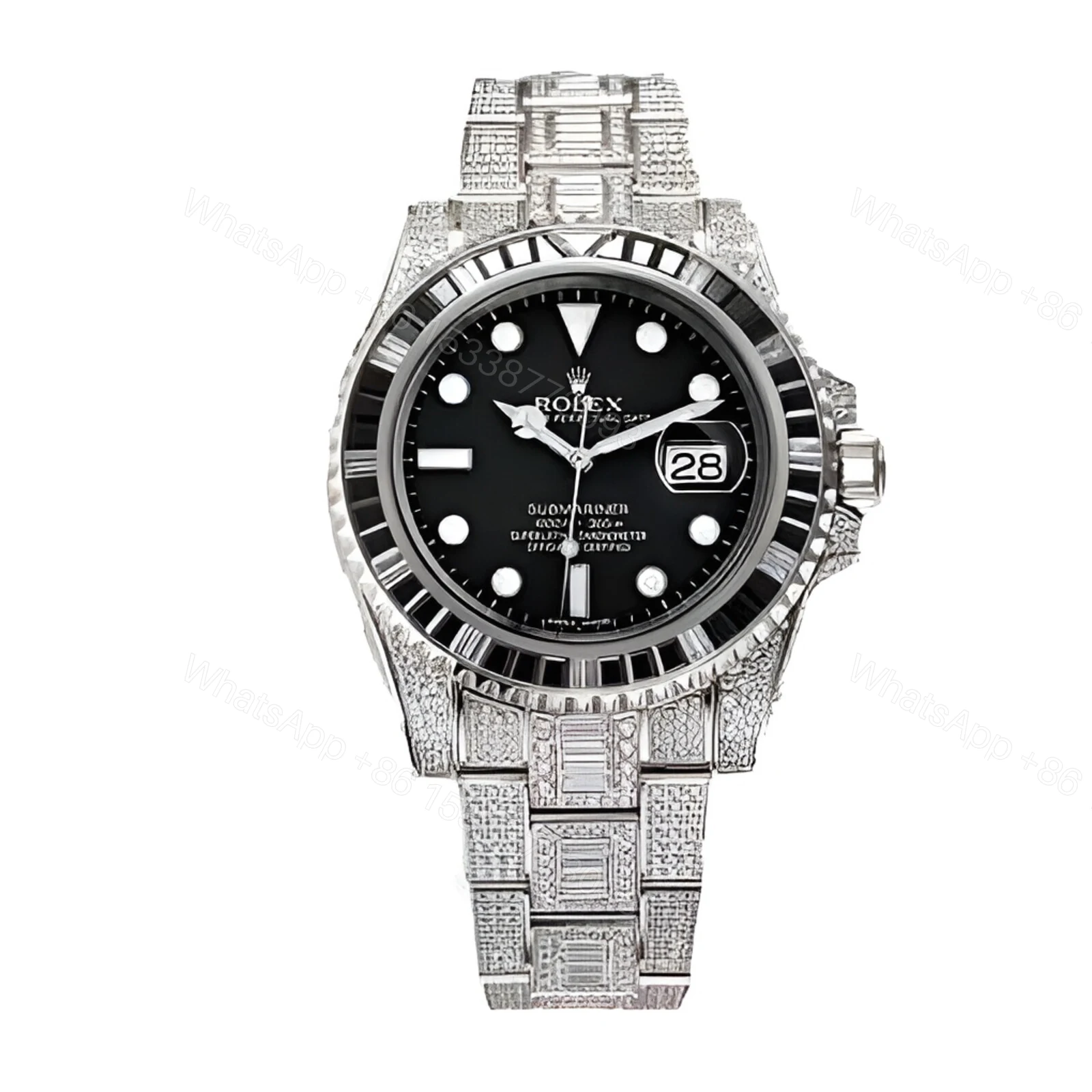 Rolex Submariner 116610LN-97200 Iced Out Watch Replica — view 1