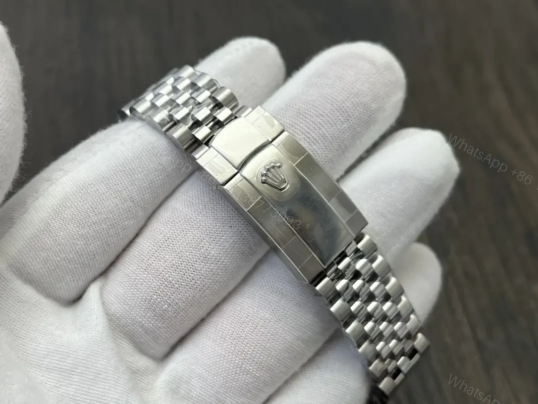 View 8 of Rolex Datejust 36 Stainless Steel Fluted Jubilee Purple Roman 178274-0088