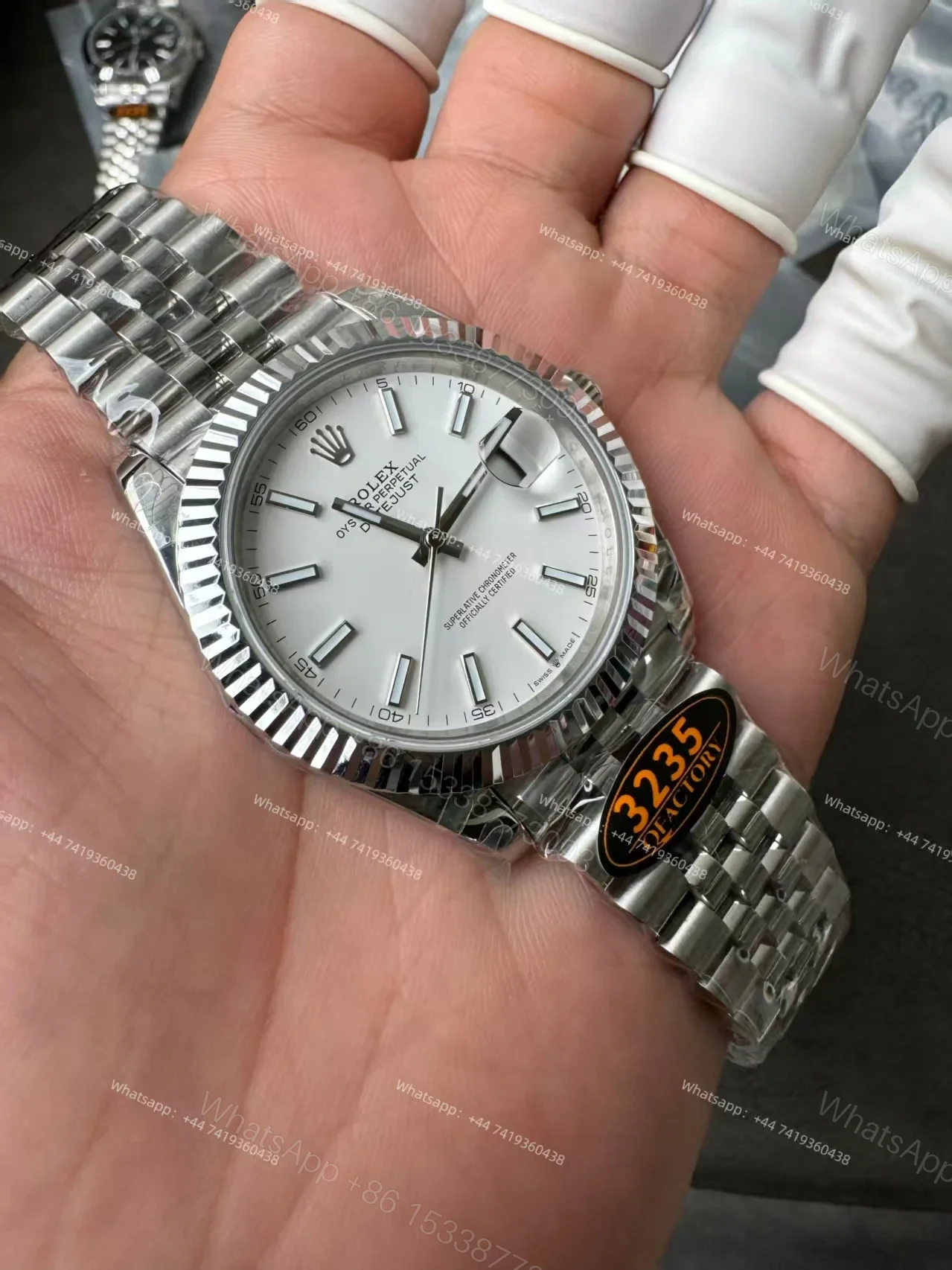 View 9 of Rolex Datejust M126334-0010 1:1 Replica White Dial Jubilee 41MM 3235 Movement Super Clone Watch