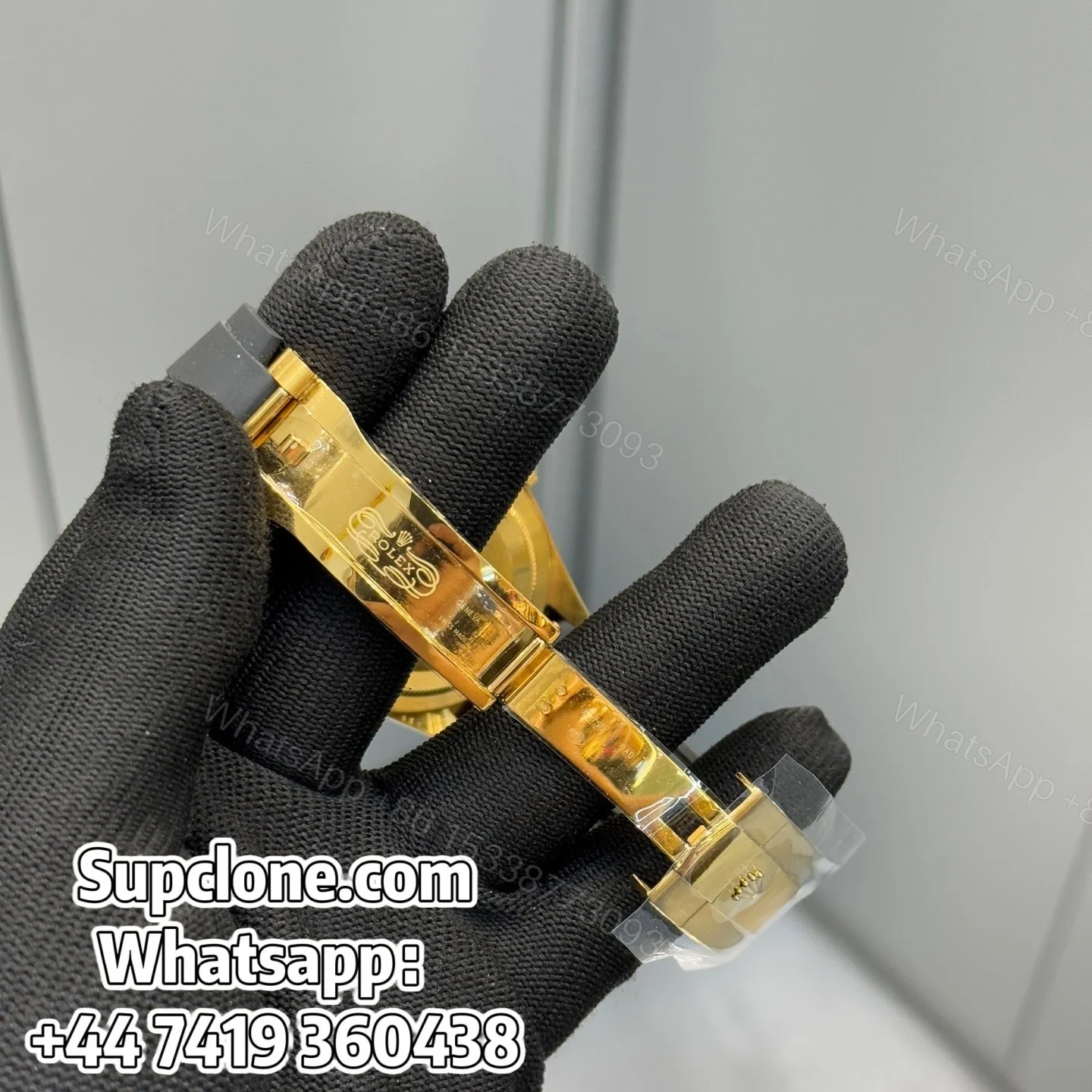 View 6 of Rolex Sky-Dweller 42mm Super Clone 1:1 – Yellow Gold White Dial Oysterflex Strap