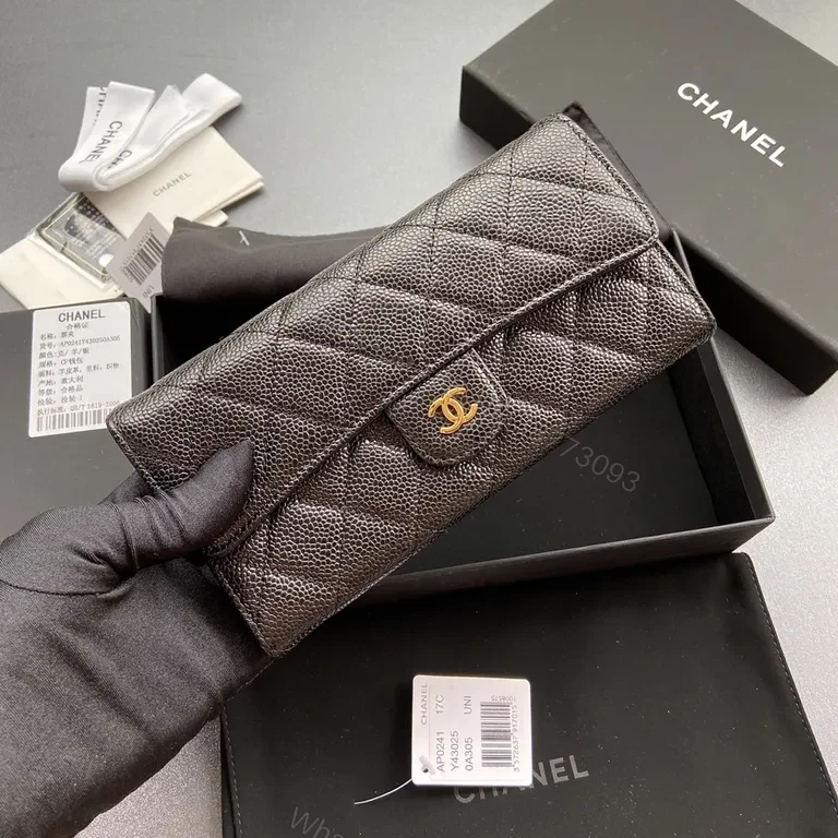 View 3 of Lux Quilted Cardholder Wallet - Gold CC Clasp, Slim Chic