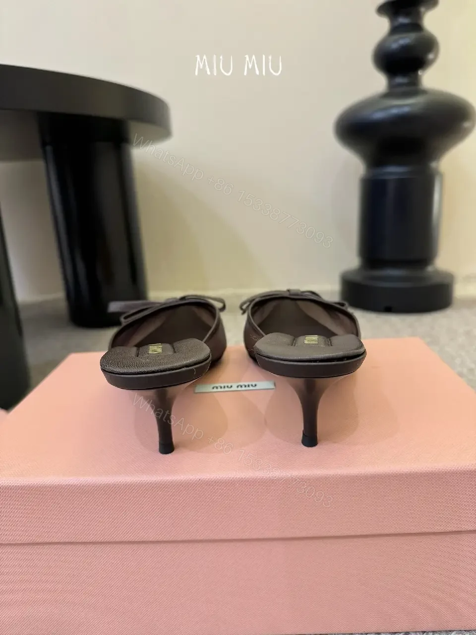 View 4 of Sleek Textured Slip-On Mule: Everyday Luxury, Pointed Bow