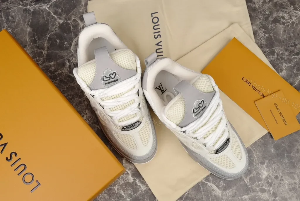 Lux LV-Influenced High-Top Sneakers with Cushioned Comfort — view 1