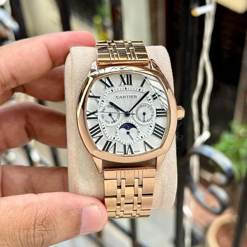 Cartier Santos De Multifunction White Dial 43mm Quartz — view 1