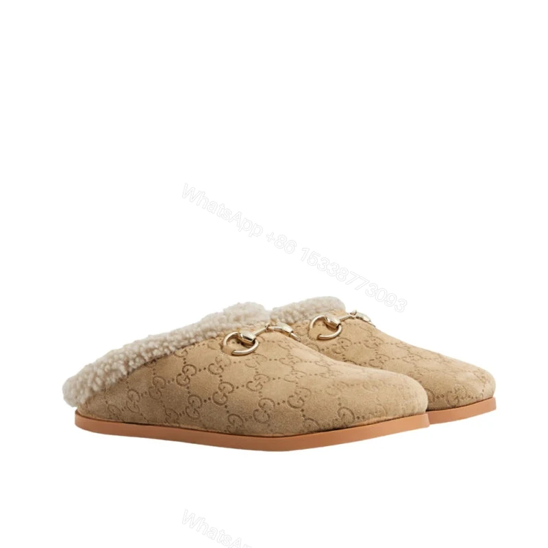 View 10 of Gucci Women Mule With Horsebit Beige Gg
