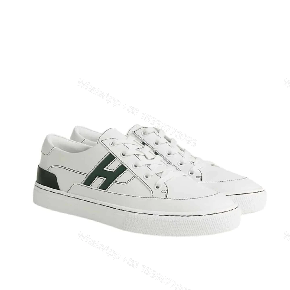 Hermes Deep Sneaker Blanc And Vert Bouteille H251837ZH14400 — view 1