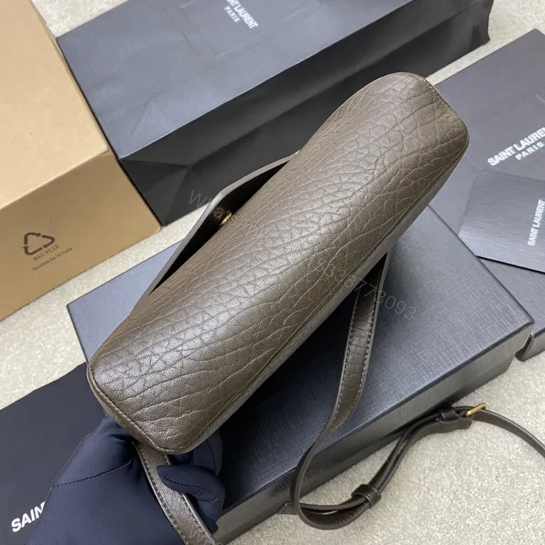 View 4 of Textured Leather Crossbody: Subtle Shine, Quiet Luxury