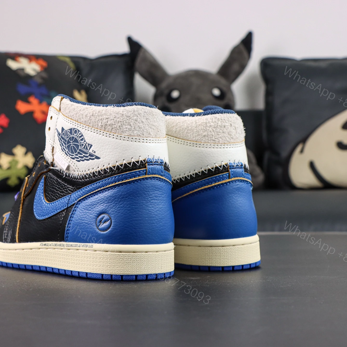 View 5 of Fragment Union Air Jordan 1 Sport Royal 2026 Reps