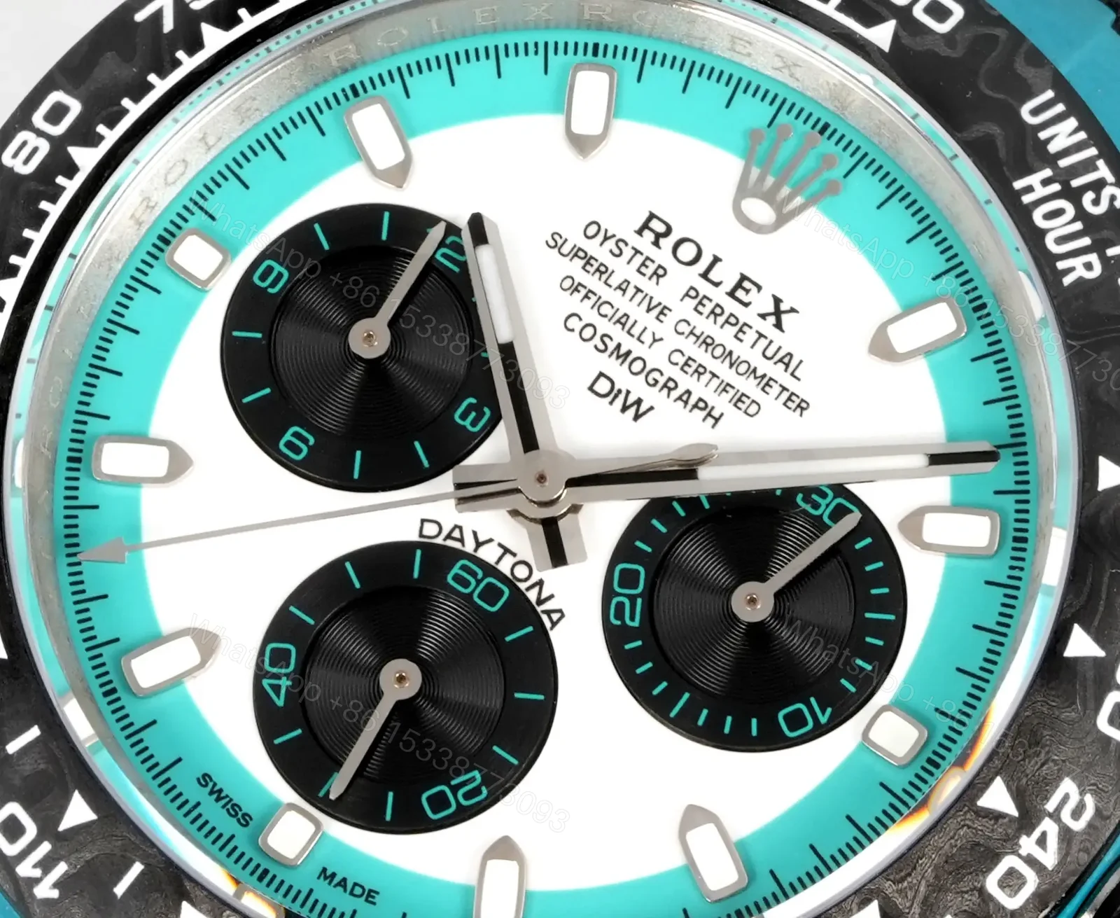 View 5 of Sensational celeste daytona replica 40MM Quartz Fiber Edition RG-DAYTONA-CELESTE-QUARTZ-FIBER