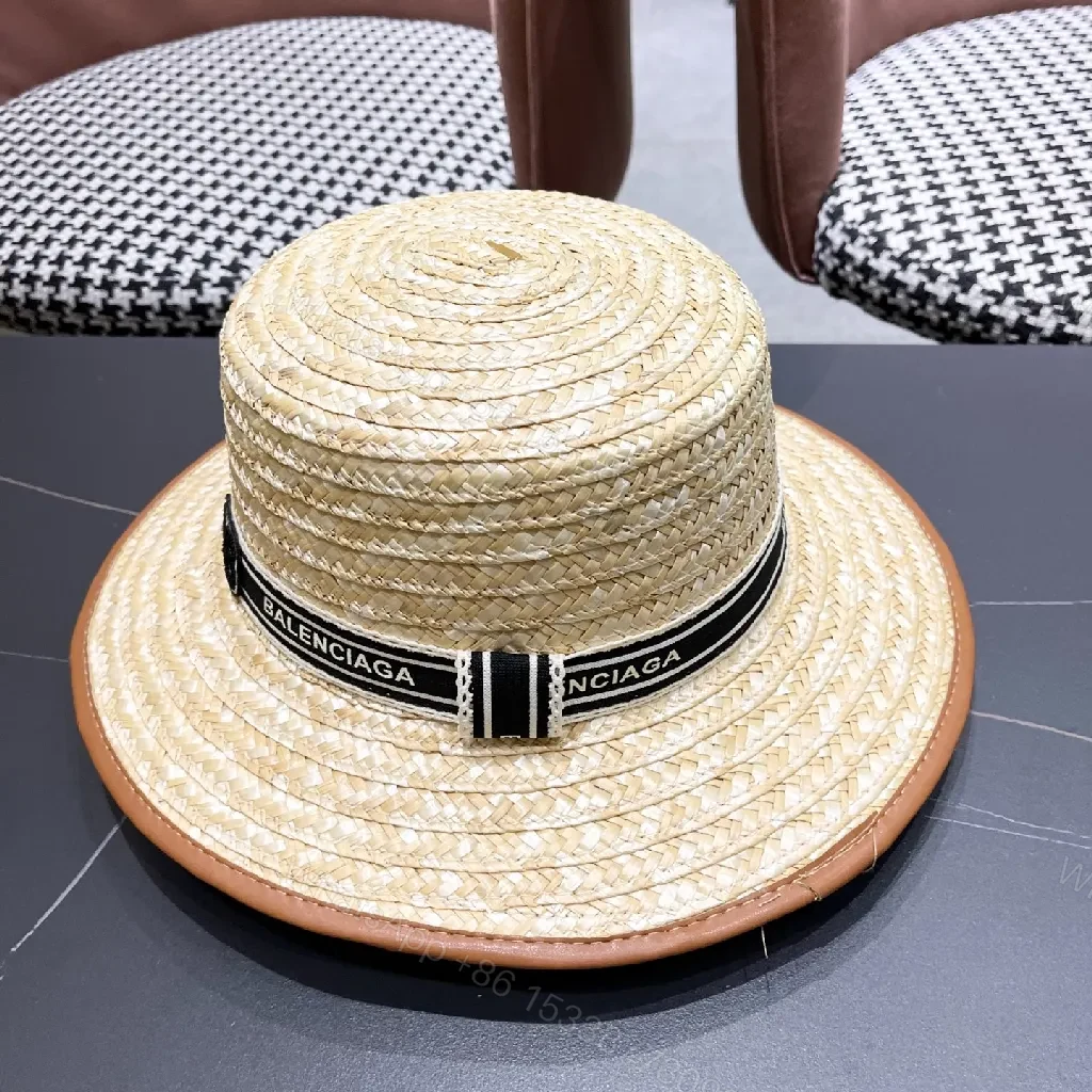 View 13 of Straw Panama Hat with Signature Black Band – Luxury Shield