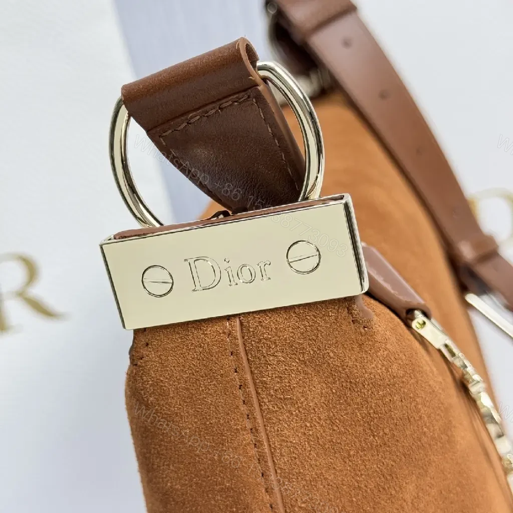 View 4 of Caramel Suede Shoulder Bag: Minimalist Luxe Everyday Carry