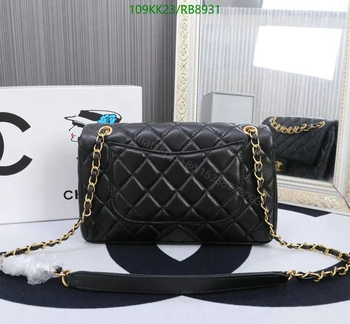 View 2 of Chanel Quilted Medium Black Double Flap Bag RB8931