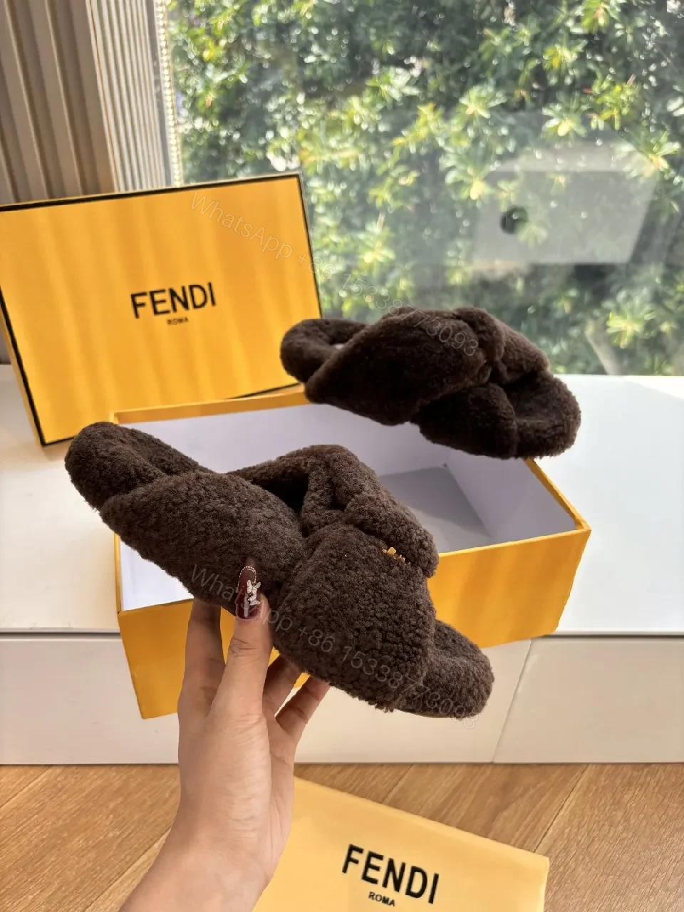 View 5 of Plush Boucle Slip-Ons: Luxe Cozy Statement Slippers