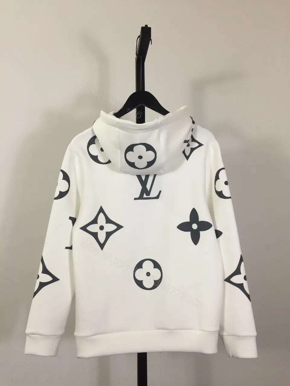 View 6 of White Monogram Hoodie: Premium, Luxe Streetwear Comfort