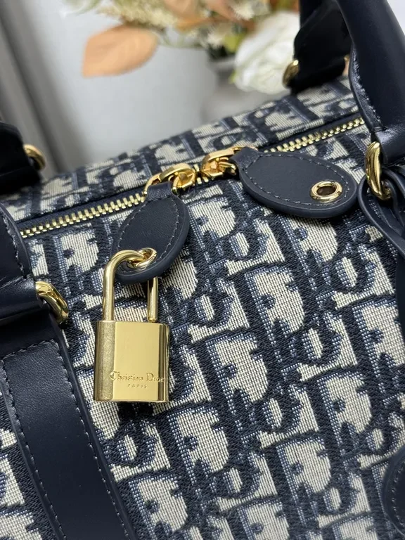 View 3 of Navy Monogram Satchel: Luxe Crossbody Bag in Leather Trim