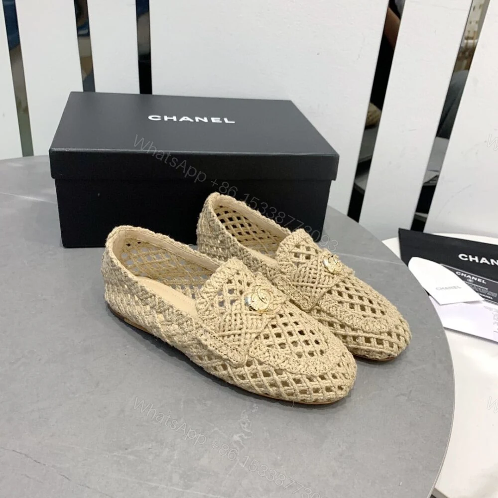 View 4 of Chanel CC Cap Toe Slip On Loafers White