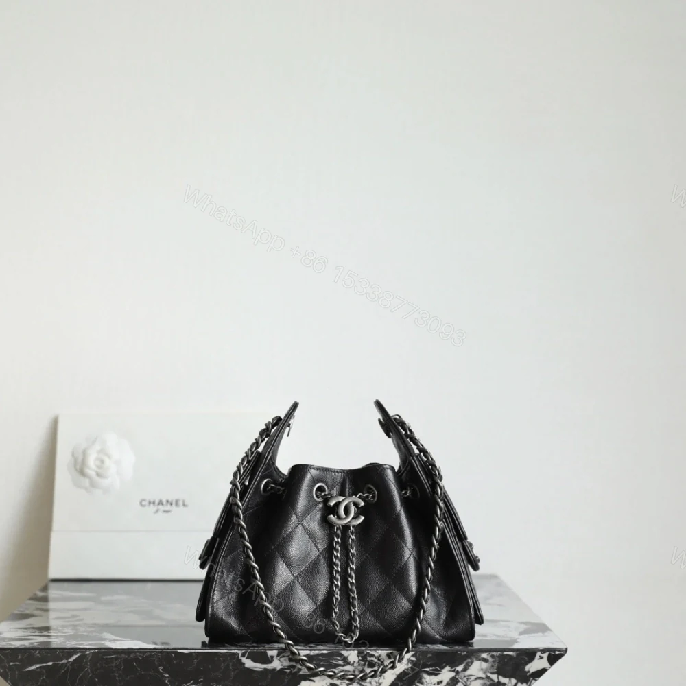 高仿Chanel*26C/25Bag系列AS5631小牛皮單肩包黑色銀扣Mini免檢版 — view 1