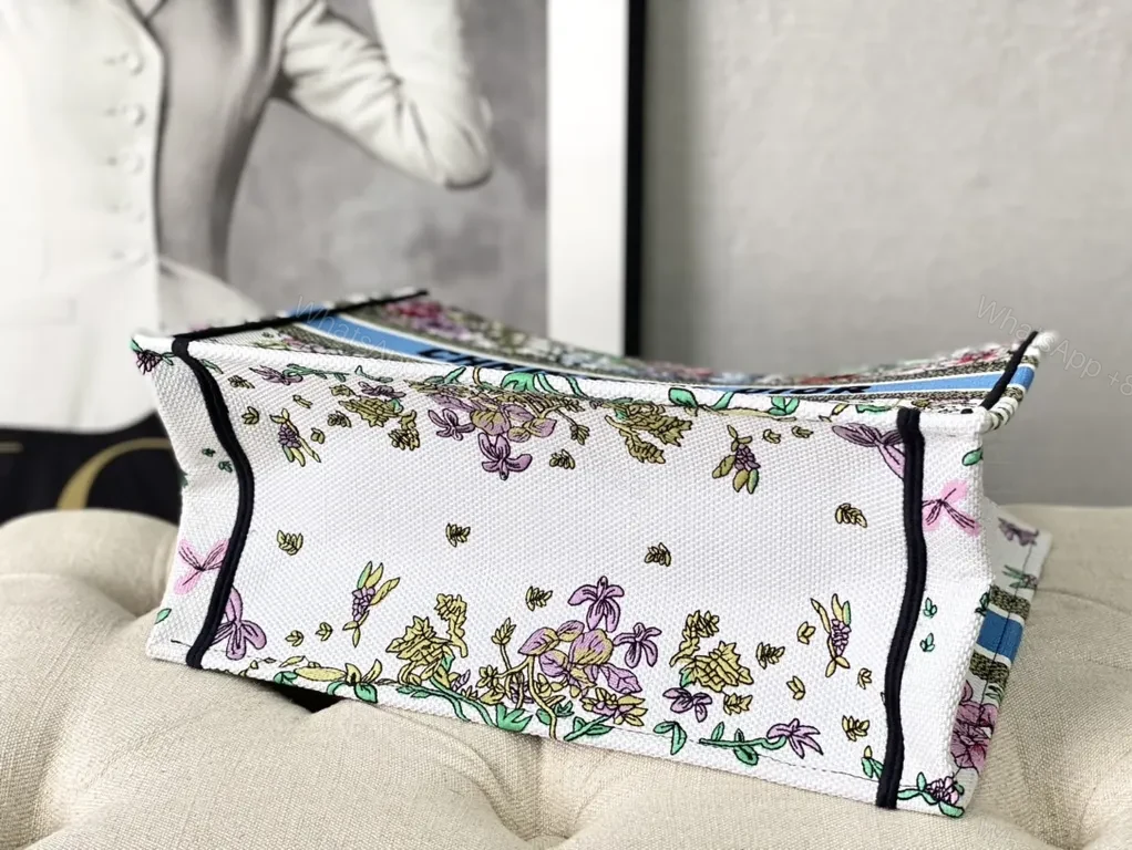 View 3 of Bold Floral Dior Tote: Luxe Craft, Everyday Prestige Bag