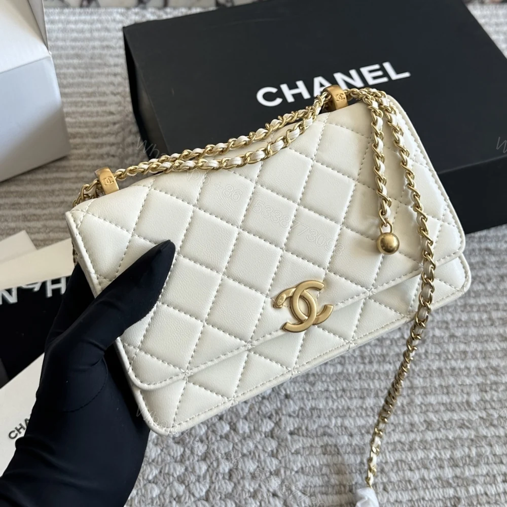 View 2 of Chanel Mini Single Flap Bag Gold Hardware White 19Cm