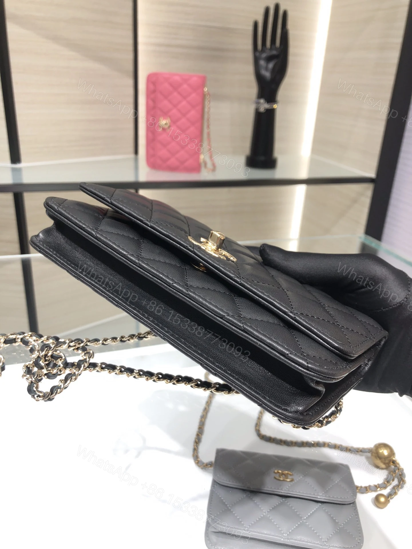 Chanel 一比一菱格小香鏈條包 經典黑色百搭款 — view 1