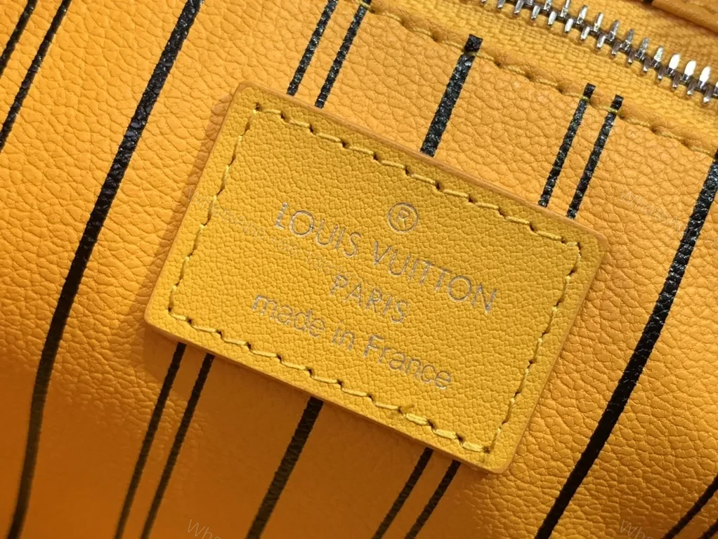 View 5 of Bold Monogram Compact Luxury Bag: Yellow Trim, Monogram Canvas, Crossbody Ready