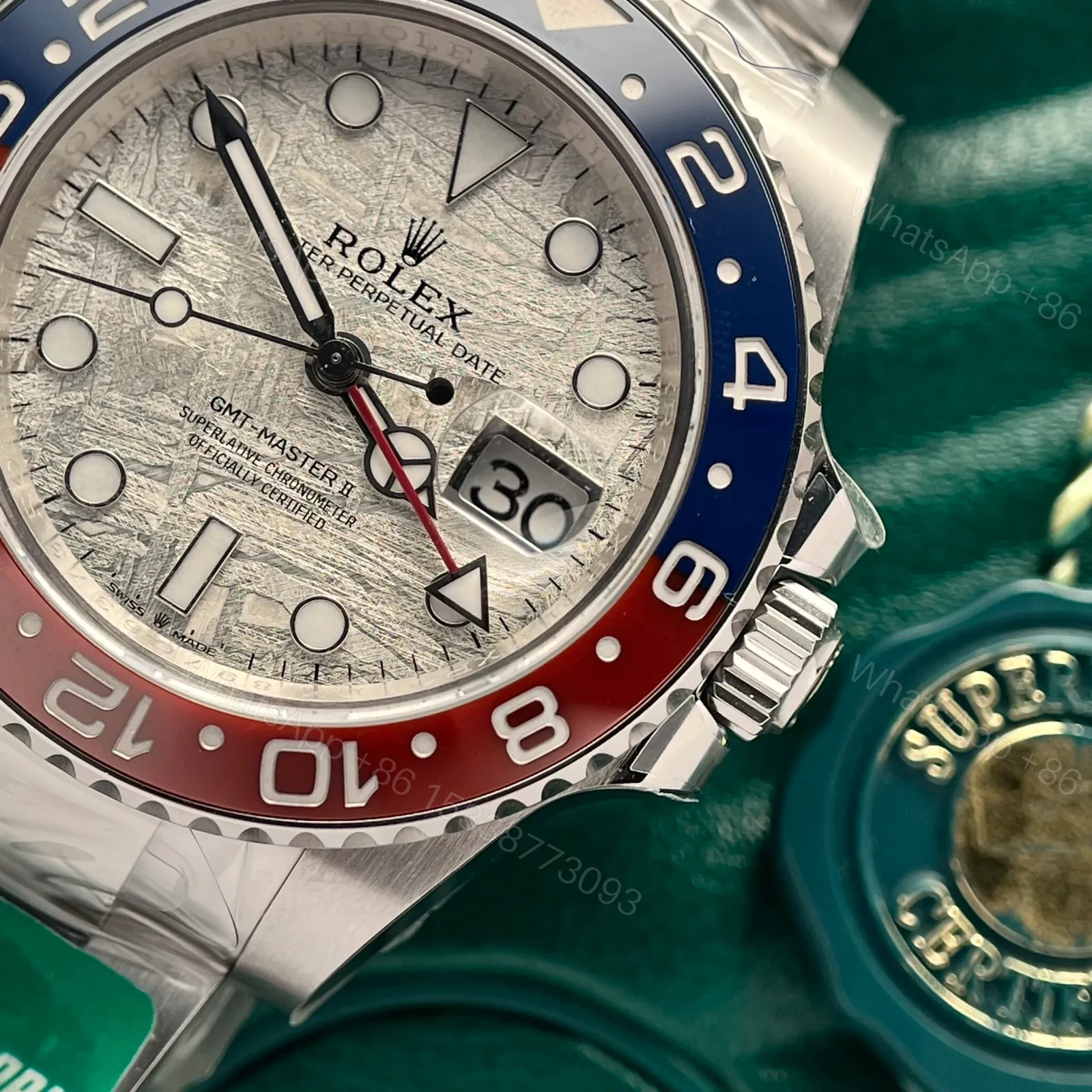 View 5 of Replica Rolex GMT-Master II Meteorite Dial 126719BLRO “Superman”