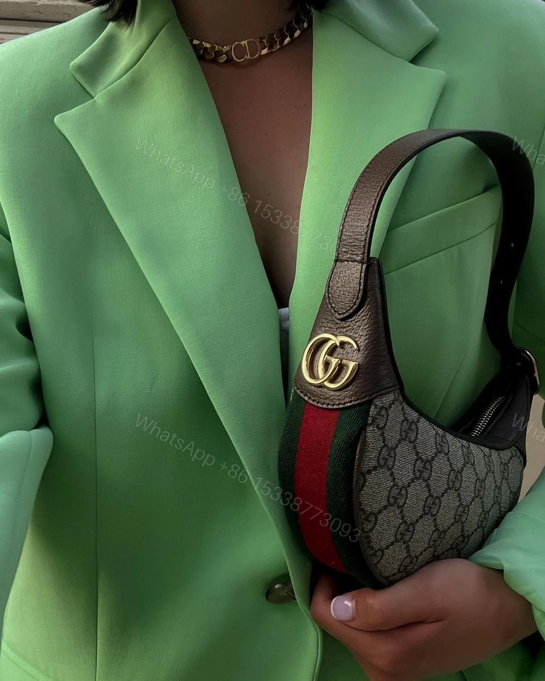 View 2 of Gucci Ophidia Mini Monogrammed Shoulder Bag First Copy | AAA+ Replica