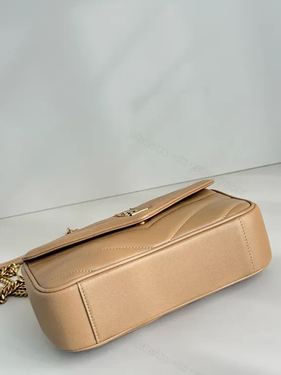 View 2 of Quilted Crossbody Bag with Gold Chain - Luxe Chic Style