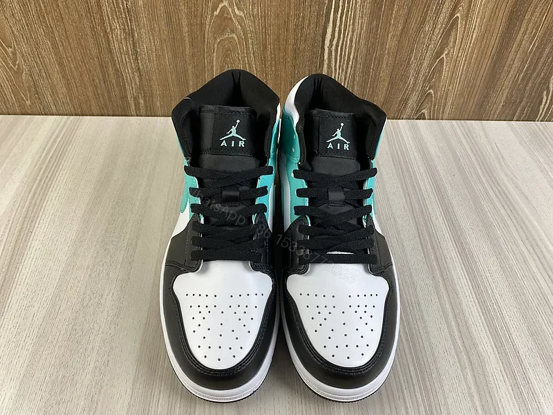 View 8 of Color Blocked Elevate High-Tops: Leather, Turquoise Accent sneakers