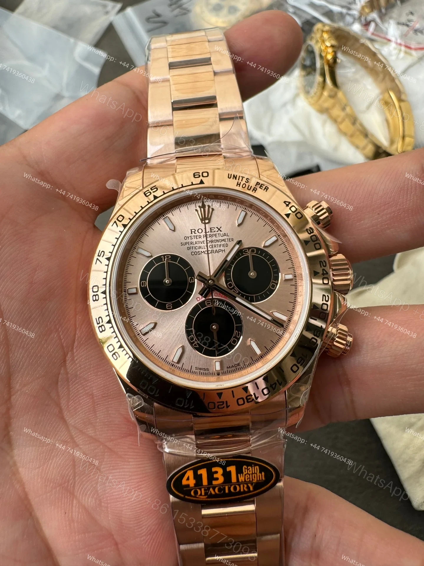 View 4 of Rolex Super Clone Daytona M126505-0003 Rose Gold Dial 4131 Movement