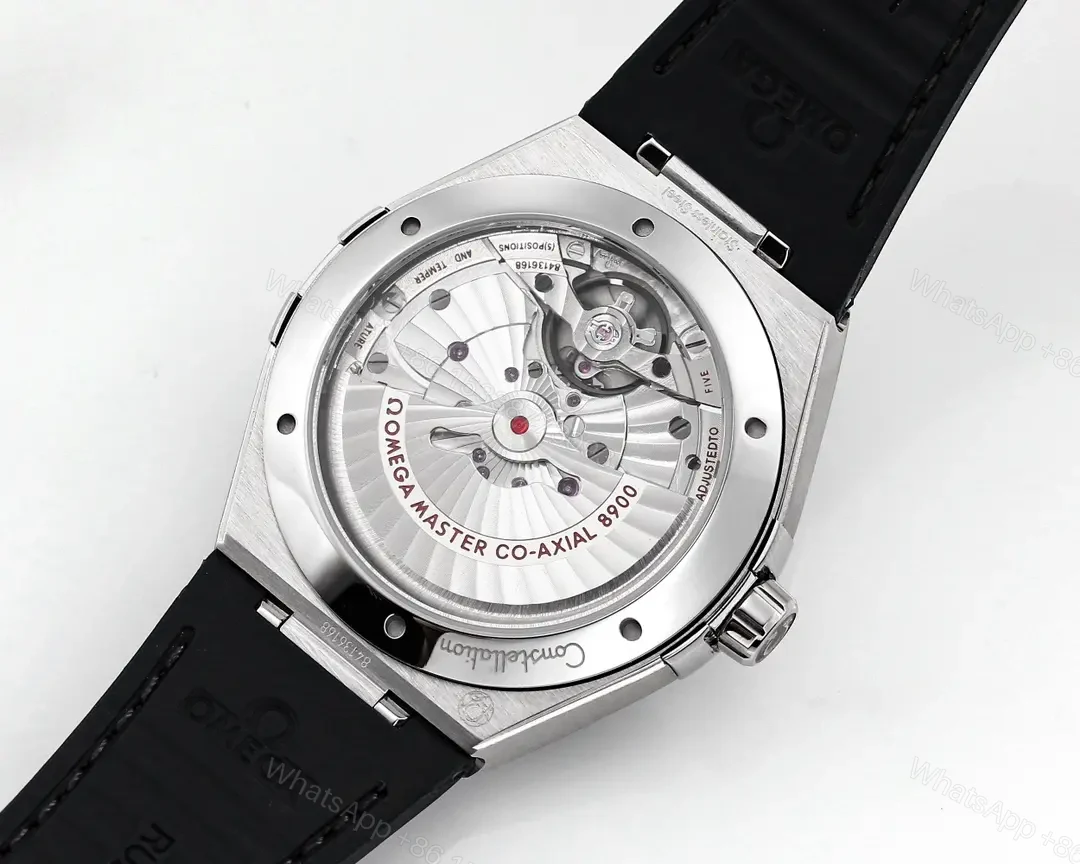 View 6 of Omega Constellation Meteorite Series 5th Generation Watch 41MM Silver Dial with Black Strap