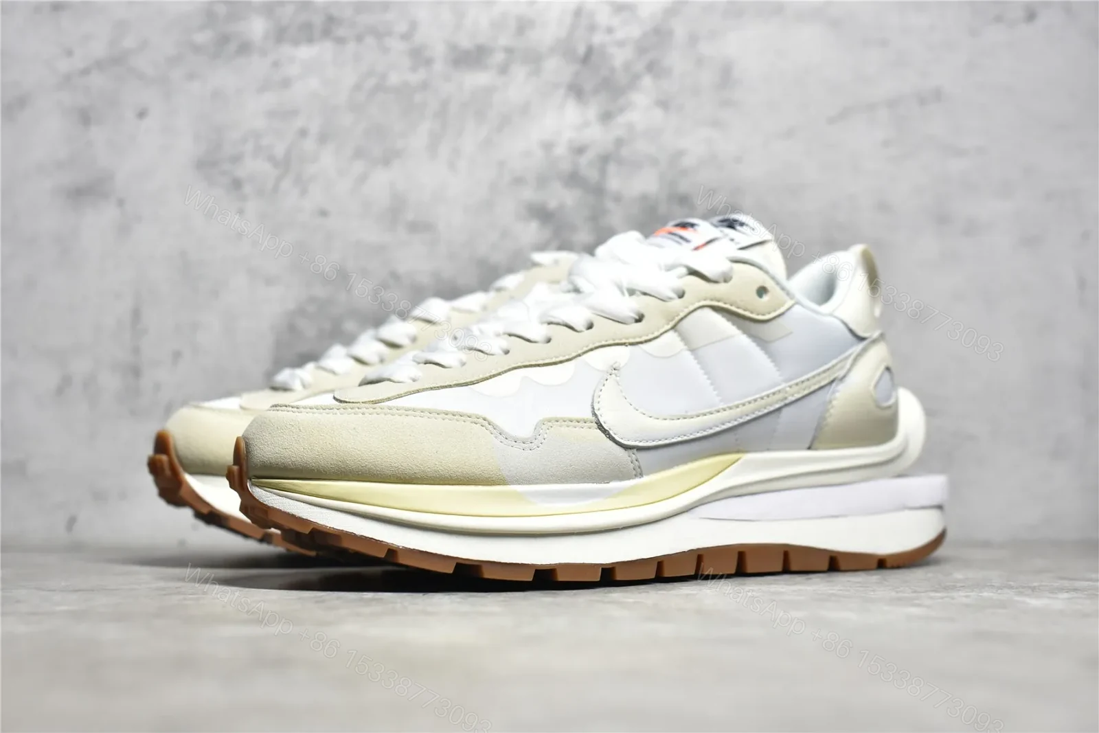 View 2 of Nike x Sacai VaporWaffle “Sail Gum” Replicas