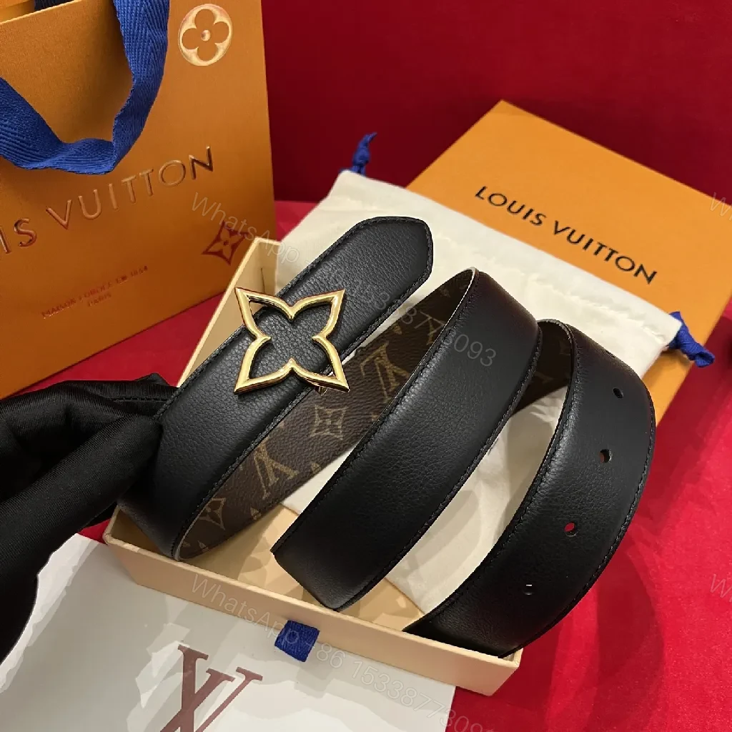 View 10 of Brown Canvas Belt, Gold Fleur-de-Lis Buckle, Monogram-Style, Statement Accessory
