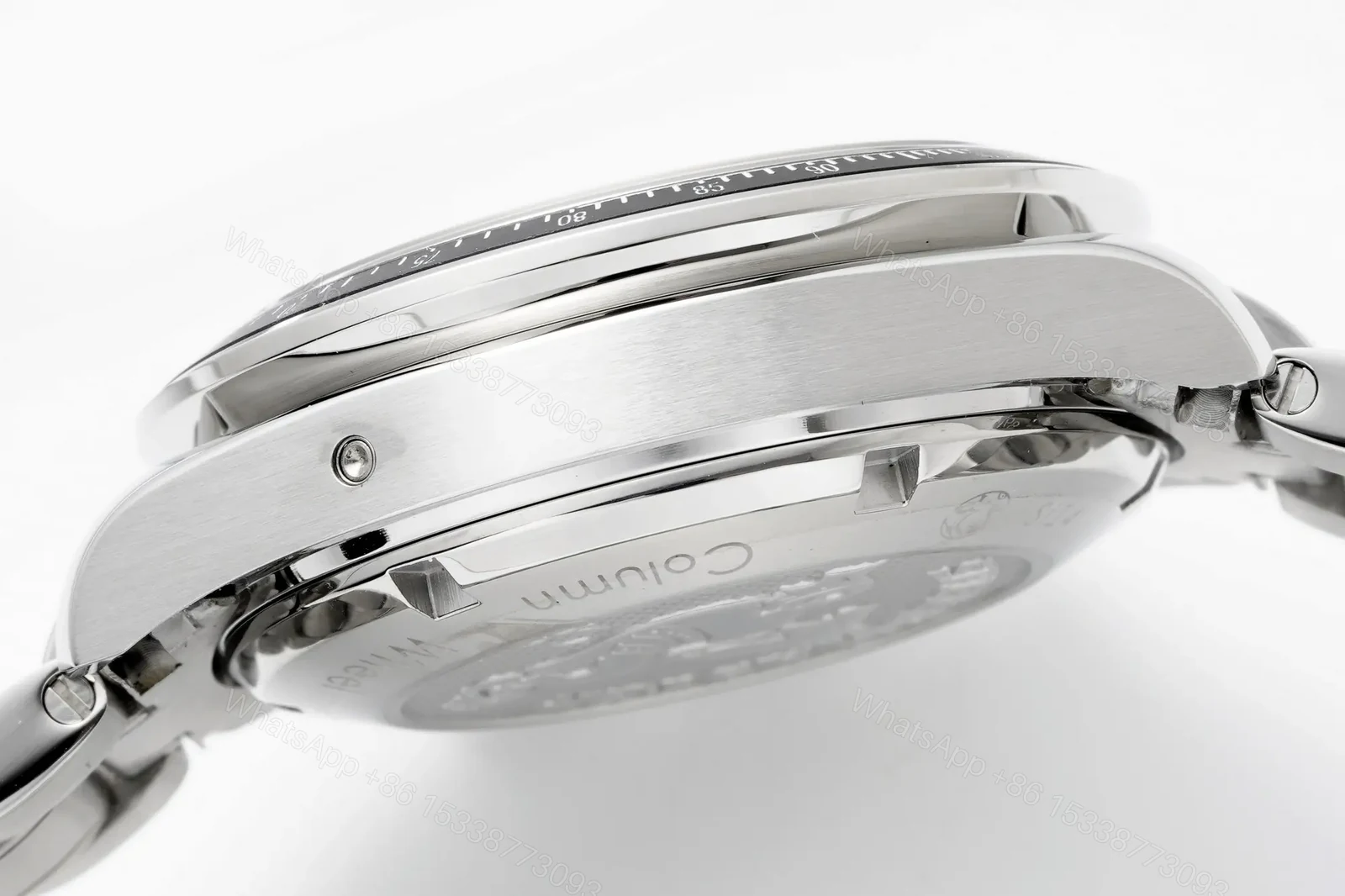 View 6 of Omega Speedmaster Chronograph Stainless Steel Watch White Dial 40mm Case 7750 Movement