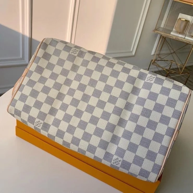 View 5 of Louis Vuitton Speedy Bandoulière 30 Damier Azur 30Cm N41373