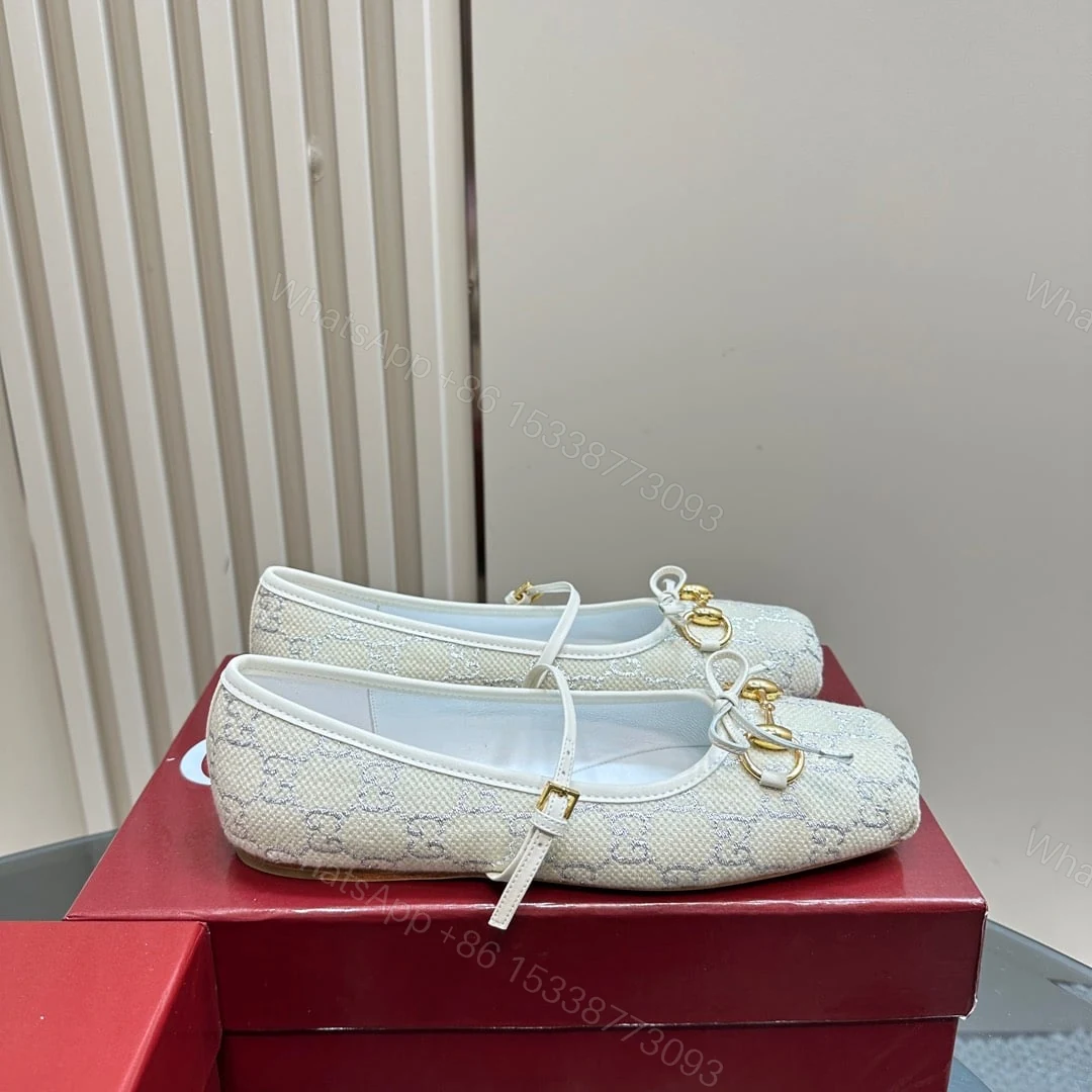 View 2 of GUCCI WOMEN’S HORSEBIT BALLET FLAT WHITE
