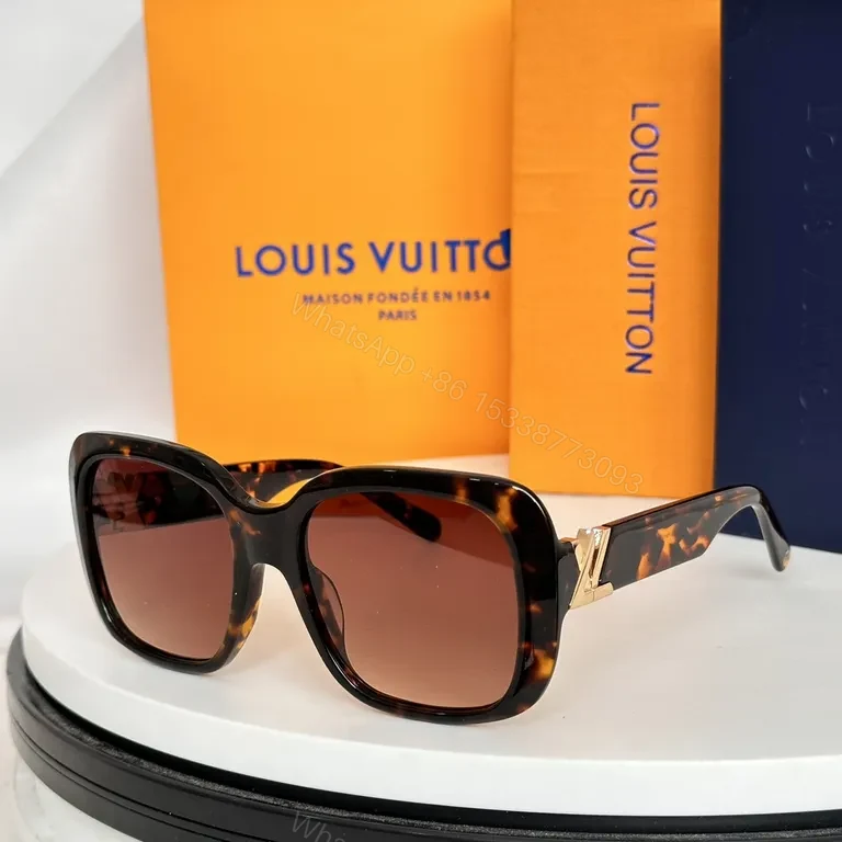 View 5 of Bold LV Pattern Glasses: Luxe Oversized Sunglasses
